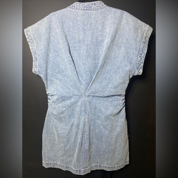 Lulus On this Sweet Day Light Wash Denim Button-Front Mini Dress Plus Size XL - Picture 4 of 5